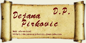Dejana Pirković vizit kartica